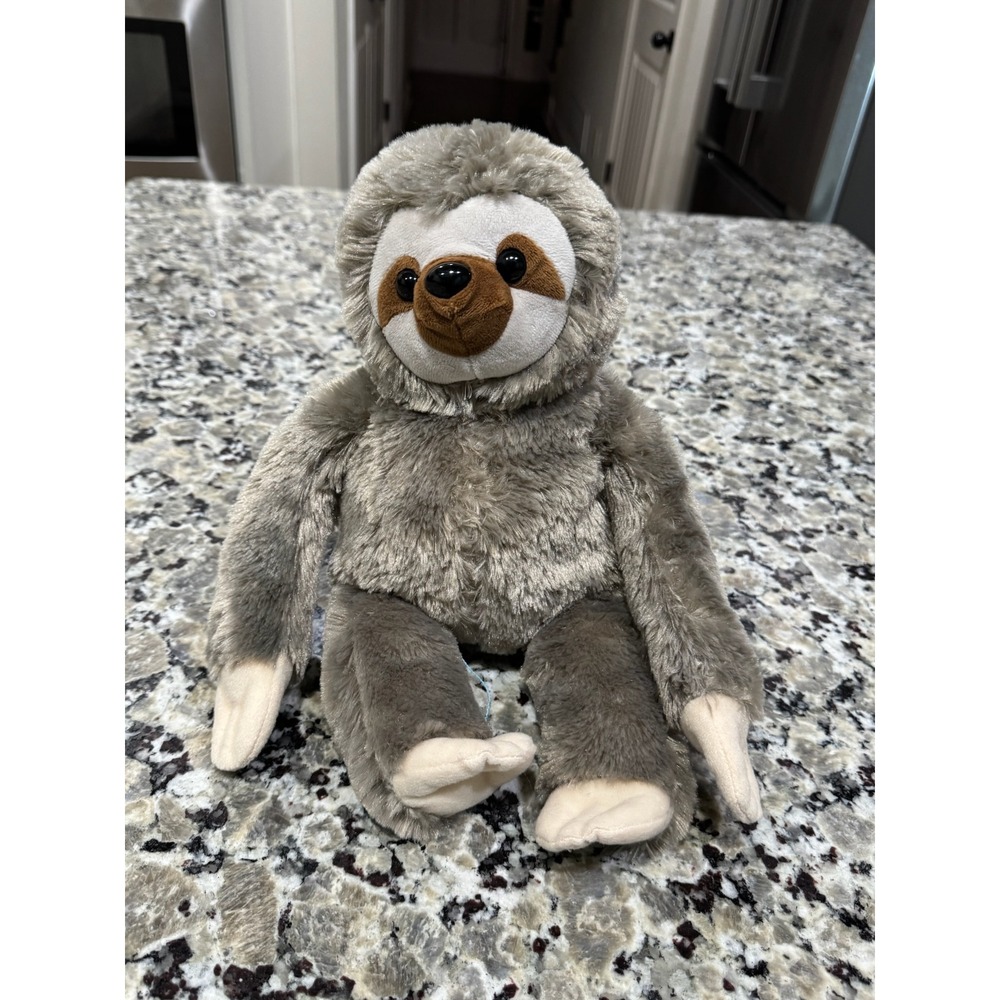 Sunlight Ltd Grey Sloth Plush Stuffed Animal 14 Inch Soft Fuzzy Toy - Picture 7 of 7